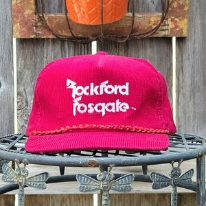Vintage 80s Rockford Fosgate Maroon Corduroy Hat